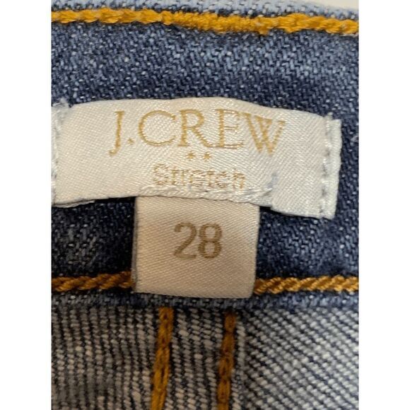 J. Crew Women’s Stretch Skinny Mid Rise Denim Jeans Medium Wash Blue Size 28 - Picture 4 of 8